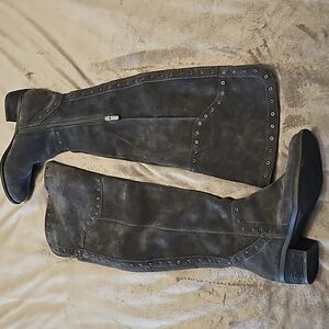 Vince Camuto, gray, high boots, 7